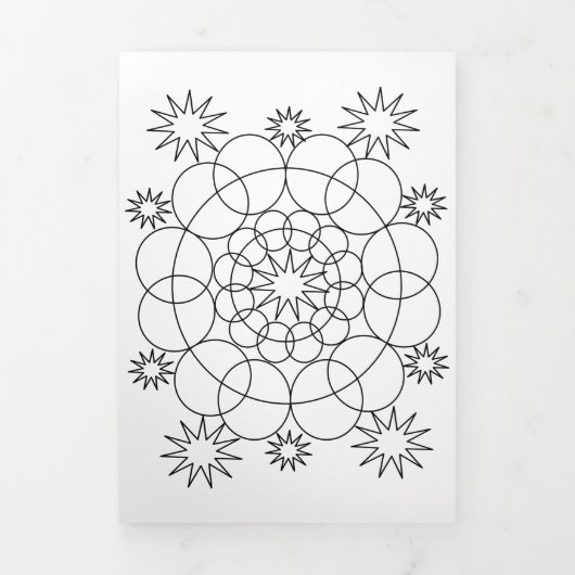 Drievoudige Kaart - Mandala Booklet to Color (Cover)