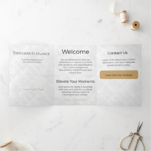 Drievoudige kaart Minimalistisch Elegant Neutraal
