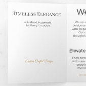 Drievoudige kaart Minimalistisch Elegant Neutraal  (Binnenzijde eerst)