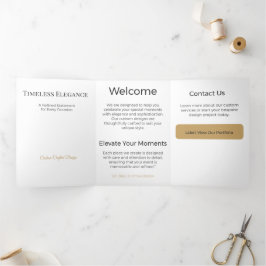 Drievoudige kaart Minimalistisch Elegant Neutraal