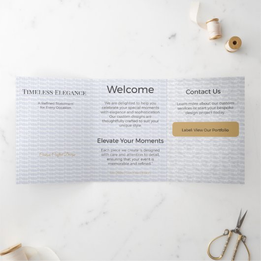 Drievoudige kaart Minimalistisch Elegant Neutraal (Binnen)
