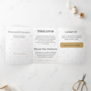 Drievoudige kaart Minimalistisch Elegant Neutraal