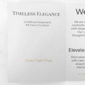 Drievoudige kaart Minimalistisch Elegant Neutraal (Binnenzijde eerst)