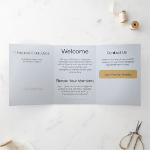 Drievoudige kaart Minimalistisch Elegant Neutraal