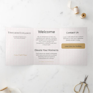 Drievoudige kaart Minimalistisch Elegant Neutraal