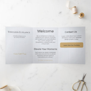 Drievoudige kaart Minimalistisch Elegant Neutraal