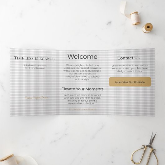 Drievoudige kaart Minimalistisch Elegant Neutraal (Binnen)
