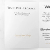 Drievoudige kaart Minimalistische Elegante Neutral (Binnenzijde eerst)