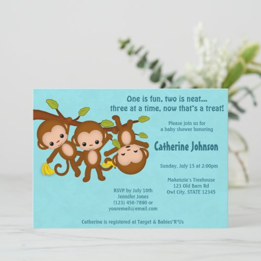 DRIEVOUDIGE KANTOONSTERS Babyschoenen BLAUW MM2 Kaart (Staand voorkant)