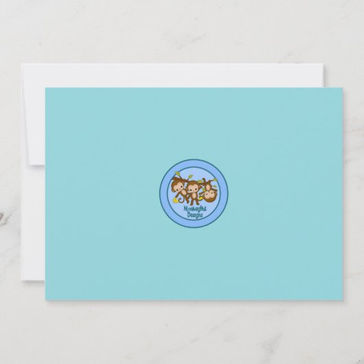 DRIEVOUDIGE KANTOONSTERS Babyschoenen BLAUW MM2 Kaart (Achterkant)