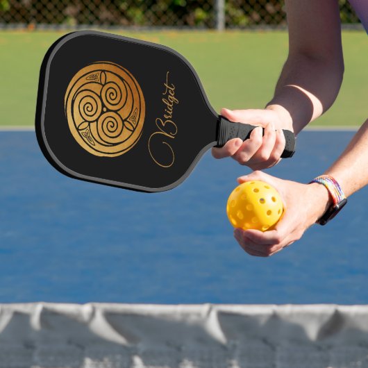 Drievoudige Keltische Knoop Swirl Mandala Geperson Pickleball Paddle (Insitu)