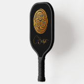 Drievoudige Keltische Knoop Swirl Mandala Geperson Pickleball Paddle (Links)