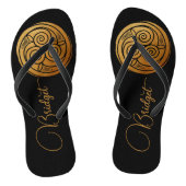 Drievoudige Keltische Knoop Swirl Mandala Geperson Teenslippers (Voetbed)