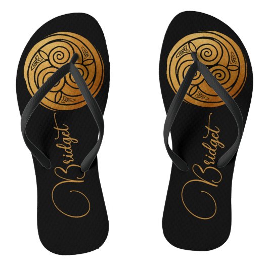 Drievoudige Keltische Knoop Swirl Mandala Geperson Teenslippers (Voetbed)