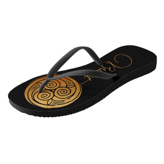 Drievoudige Keltische Knoop Swirl Mandala Geperson Teenslippers (Schuin)
