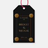 Drievoudige Keltische knoop wervelen bruiloft Cadeaulabel (Achterkant)