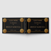 Drievoudige Keltische knoop wervelen bruiloft Gastenboek (Volledig)