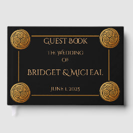 Drievoudige Keltische knoop wervelen bruiloft Gastenboek