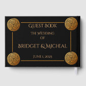 Drievoudige Keltische knoop wervelen bruiloft Gastenboek (Achterkant)