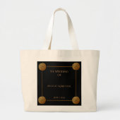 Drievoudige Keltische knoop wervelen bruiloft Grote Tote Bag (Voorkant)