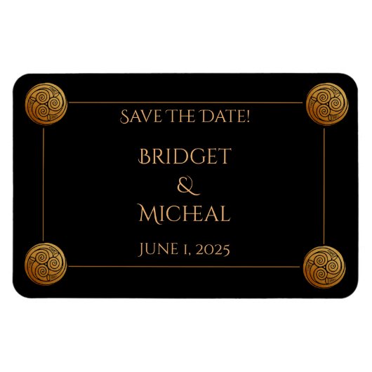 Drievoudige Keltische knoop wervelen bruiloft Magneet (Horizontaal)