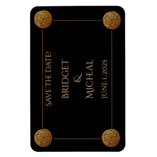 Drievoudige Keltische knoop wervelen bruiloft Magneet (Verticaal)