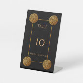 Drievoudige Keltische knoop wervelen bruiloft Reclamebord Met Voetstuk (Voorkant)