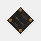 Drievoudige Keltische knoop wervelen bruiloft Servet (Hoek)