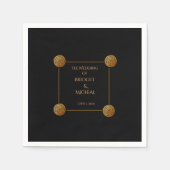 Drievoudige Keltische knoop wervelen bruiloft Servet (Voorkant)