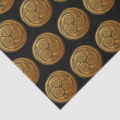 Drievoudige Keltische Knoopwervel Mandala Tissuepapier (Detail)