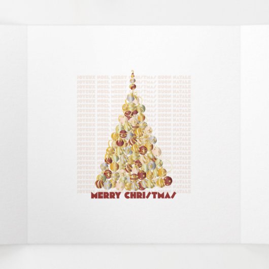 Drievoudige kerstboomkaart drieluik wenskaart (Binnenkant midden)