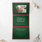 Drievoudige kerstkaart voor kerstmis drieluik wenskaart (Binnen)