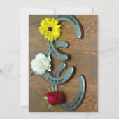 Drievoudige kroonbloemen en hoefijzer Partij Kaart (Voorkant)