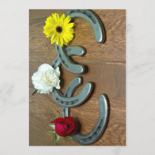 Drievoudige kroonbloemen en hoefijzer Partij Kaart