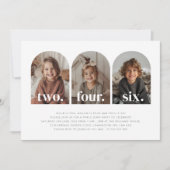 Drievoudige Liggende Foto Verjaardagskaart Kaart (Voorkant)