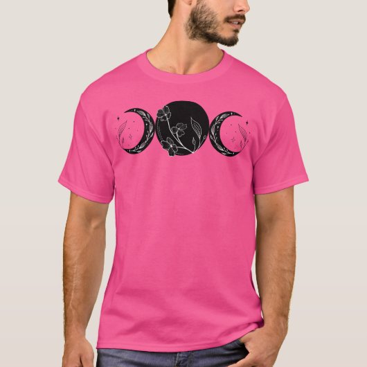 Drievoudige Maan Godin Heks Wicca T-shirt (Voorkant)