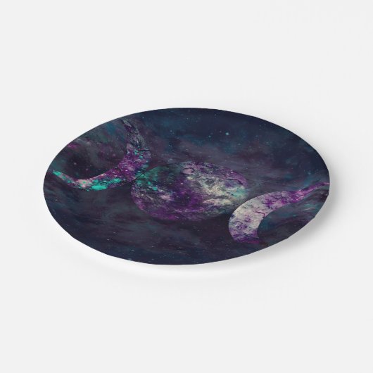 Drievoudige maan godin Luna Universe Party Papieren Bordje (Gekanteld)