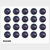 Drievoudige maan godin Luna Universe Party Ronde Sticker (Vel)