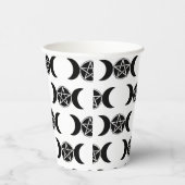 Drievoudige Maan Godin Pentagram Partij Papieren Bekers (Rechts)