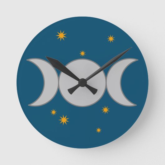 Drievoudige Maan met Sterren Klok (Voorkant)