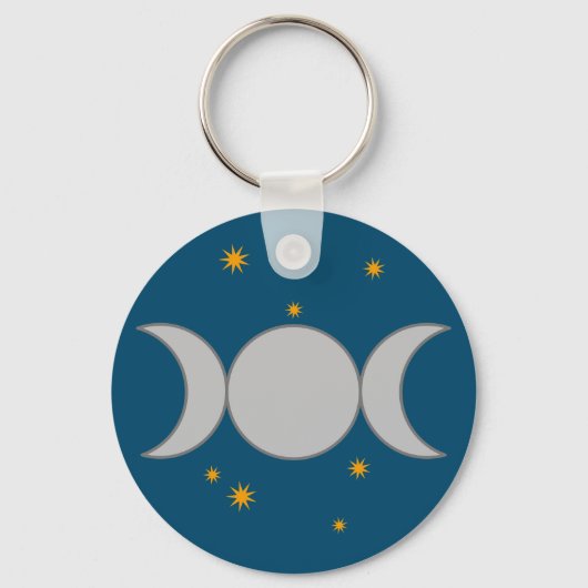 Drievoudige maan met sterrenSleutelhanger Sleutelhanger (Voorkant)