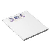 Drievoudige Maan Paarse en Goud Notitieblok (Schuin)