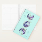 Drievoudige Maan Paarse en Goud Planner (Display)