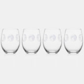 Drievoudige Maan Paarse en Goud Wijnglas Zonder Voet (Achterkant)