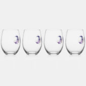 Drievoudige Maan Paarse en Goud Wijnglas Zonder Voet (Rechts)