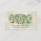 Drievoudige maan Pentagram Illustratie Visitekaartje (Voorkant)