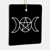 Drievoudige maan pentakel godin keramisch ornament (Rechts)