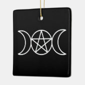 Drievoudige maan pentakel godin keramisch ornament (Links)