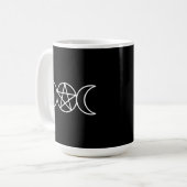 Drievoudige maan pentakel godin koffiemok (Voorkant links)