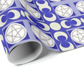 Drievoudige maan & Pentakels Kies een achtergrondk Cadeaupapier (Rol Hoek)